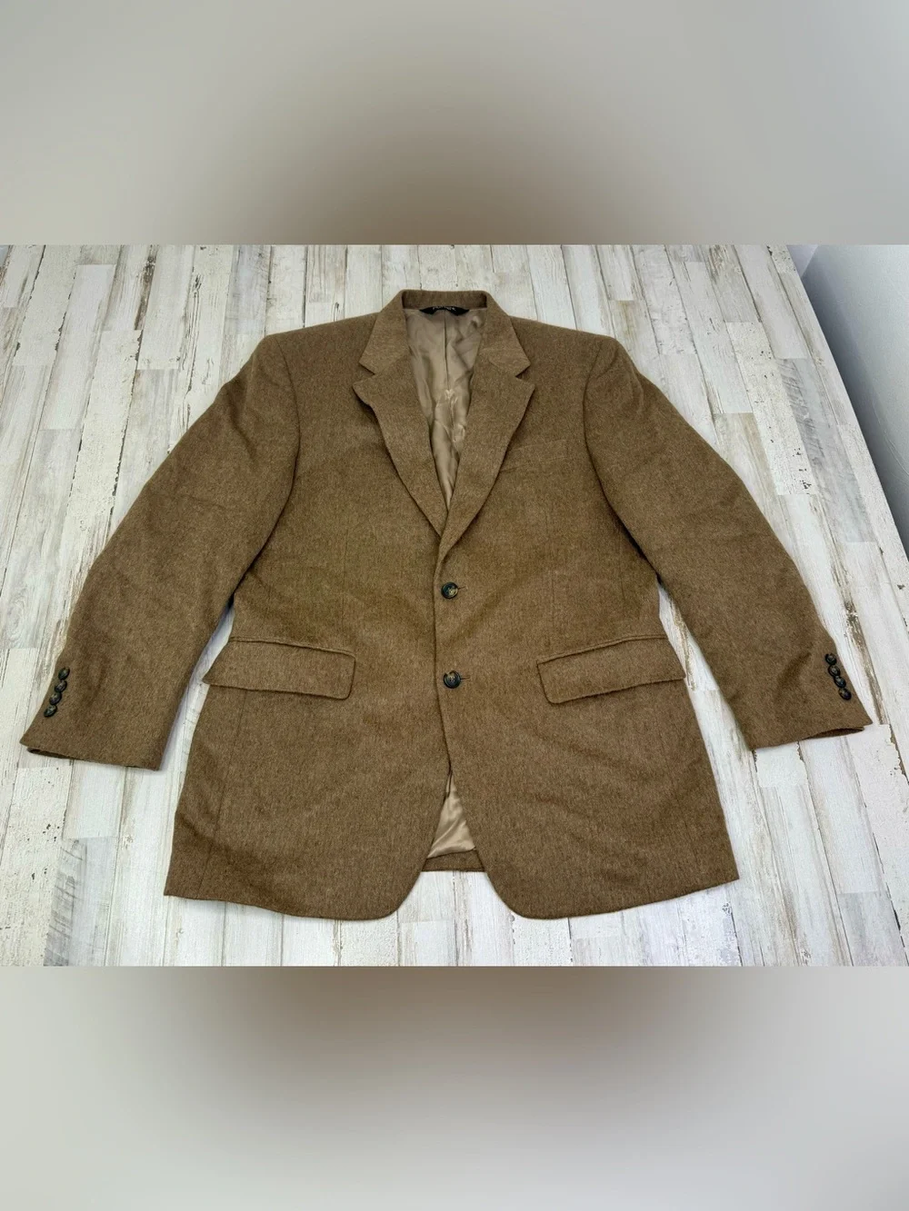 Jos A Bank Mens 41R 100% Camel Hair Blazer Brown Sport Coat Jacket Lined